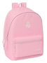 Safta Mochila Doble para Portátil 15,6" + USB Real Madrid Chica Rosa 31x44x18 cm