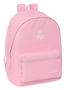Safta Mochila Doble para Portátil 15,6" + USB Real Madrid Chica Rosa 31x44x18 cm