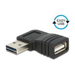 DeLOCK Adaptador USB 2.0 A macho a USB 2.0 A hembra angular izquierdo 65522