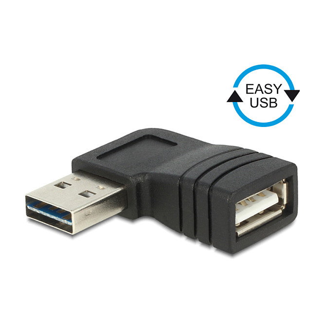 DeLOCK Adaptador USB 2.0 A macho a USB 2.0 A hembra angular izquierdo 65522 DeLOCK Adaptador USB 2.0 A macho a USB 2.0 A hembra angular izquierdo 65522