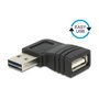 DeLOCK Adaptador USB 2.0 A macho a USB 2.0 A hembra angular izquierdo 65522