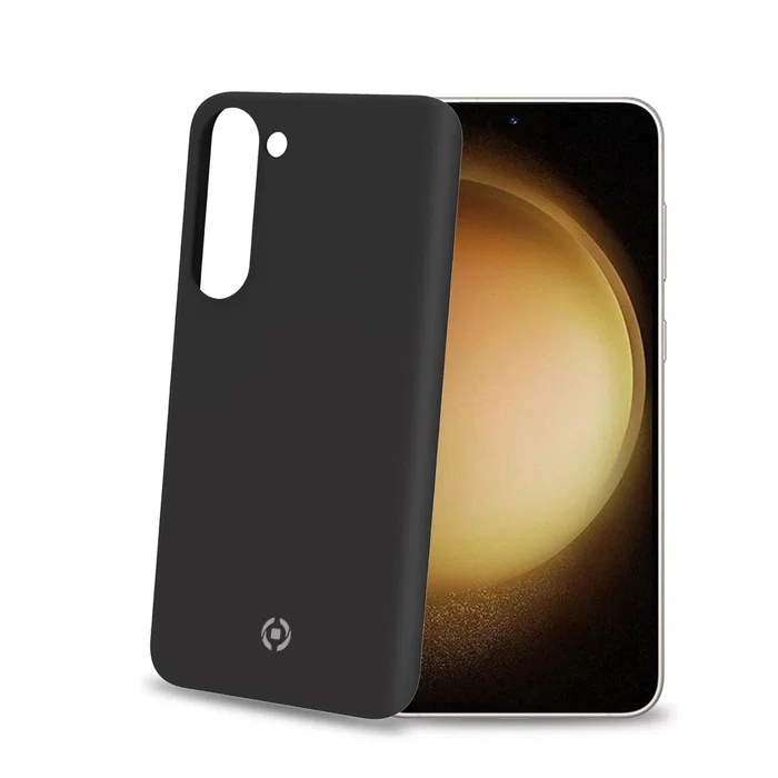 Celly CROMO - Funda para Samsung Galaxy S23+ 5G (6.6") - Protección Resistente a Golpes y Rayones - Microfibra y TPU - Negro