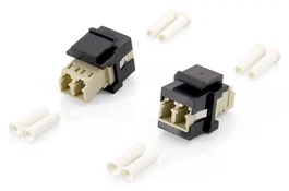 Equip 125570 Adaptador de Fibra Óptica LC/LC Dúplex, 8 Piezas, Beige y Negro