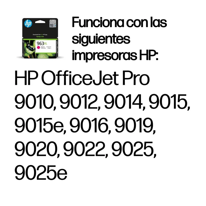 HP 963XL Cartucho de Tinta Magenta XL HP 963XL Cartucho de Tinta Magenta XL