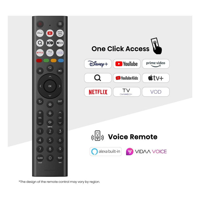 Hisense 55U7NQ Televisor 55" 4K ULED Mini LED Smart TV 144Hz HDR10+ Adaptive Wi-Fi Bluetooth HDMI 2.1 VIDAA