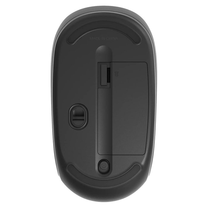 Incase Mouse Inalámbrico 1850 Diseñado por Microsoft, Ratón Óptico Ambidiestro RF para Portátil, Viajes, PC, Negro, con Nanorreceptor USB