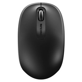 Incase Mouse Inalámbrico 1850 Diseñado por Microsoft, Ratón Óptico Ambidiestro RF para Portátil, Viajes, PC, Negro, con Nanorreceptor USB