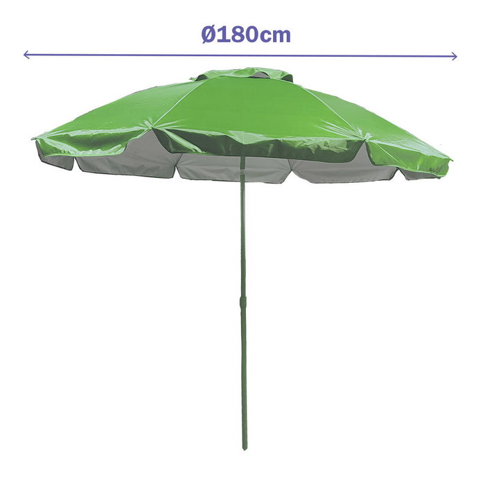 Marbueno Sombrilla Acero 6 Varillas D220 cm Nylon Color Azul Oscuro Jardin, Piscina y Playa MARBUENO SUMMER 10474V