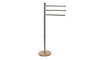 DKD Home Decor Toallero de Bambú e Inox 22x22x85,5 cm Plateado