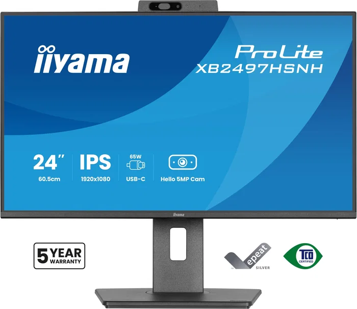 Iiyama ProLite XB2497HSNH-B1 Monitor IPS Full HD 23.8 pulgadas USB-C, RJ45, Negro Iiyama ProLite XB2497HSNH-B1 Monitor IPS Full HD 23.8 pulgadas USB-C, RJ45, Negro