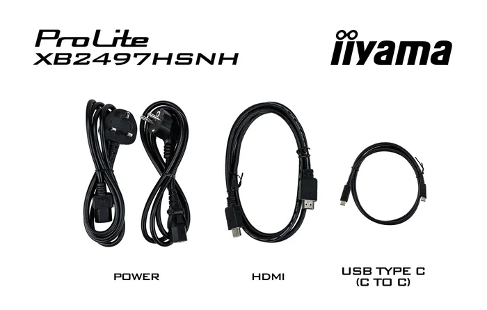 Iiyama ProLite XB2497HSNH-B1 Monitor IPS Full HD 23.8 pulgadas USB-C, RJ45, Negro Iiyama ProLite XB2497HSNH-B1 Monitor IPS Full HD 23.8 pulgadas USB-C, RJ45, Negro