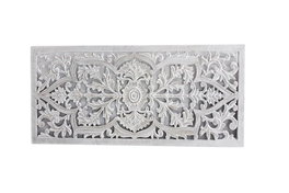 DKD Home Decor Cabecero de Cama MDF Tallado Blanco 160x81 cm