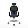 PIQUERAS Y CRESPO Silla de oficina Jorquera con mecanismo Sincro/Traslack, Azul marino y Negro