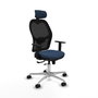 PIQUERAS Y CRESPO Silla de oficina Jorquera con mecanismo Sincro/Traslack, Azul marino y Negro
