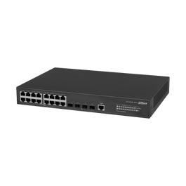 Dahua Technology DH-AS4300-16GT4GF Switch de Red Gestionado L2/L2+, 16 Puertos Gigabit Ethernet (10/100/1000), Negro