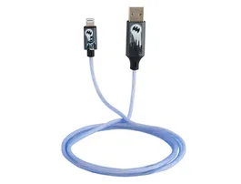 Wondee Cable USB a Lightning Iluminado con Logo Batman para Carga Rapida, Sincronizacion de Datos, 1.2 m - para iPhone, iPad, Accesorios