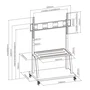 Ewent EW1541 Soporte Móvil para Pantalla de hasta 120 pulgadas