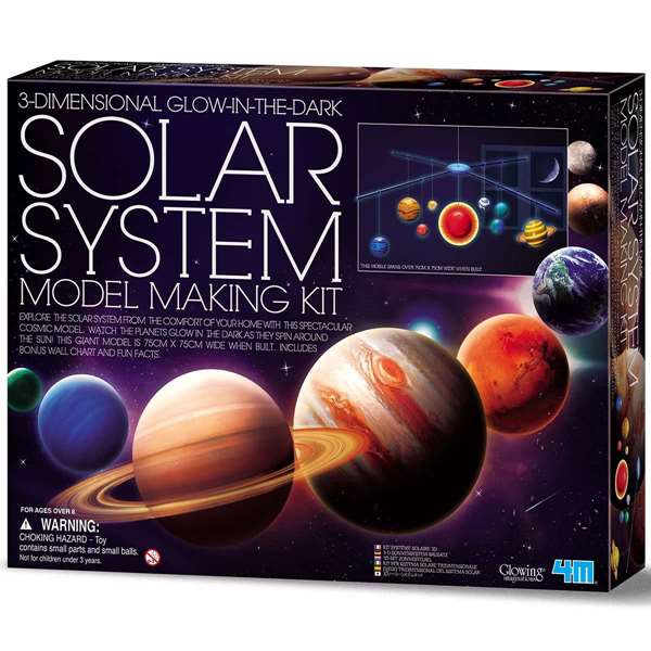 Hape Móvil 3D Sistema Solar con Efecto Fluorescente con Kit de Pintura Hape Móvil 3D Sistema Solar con Efecto Fluorescente con Kit de Pintura
