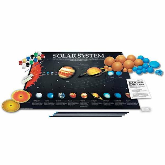 Hape Móvil 3D Sistema Solar con Efecto Fluorescente con Kit de Pintura
