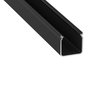 KIMERA-HELSE Perfil de Aluminio Anodizado Negro con Difusor Opal y Tapones 2,02M