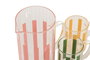 DKD Home Decor Set de 3 Jarras de Cristal e Inox con Rayas, 1,2L