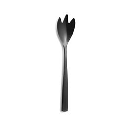 Comas Tenedor Servir Negro Acero Inoxidable para Buffet 26.5 cm