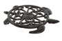 DKD Home Decor Salvamantel de Hierro Colado Tortuga Negro y Marrón