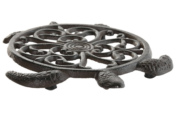 DKD Home Decor Salvamantel de Hierro Colado Tortuga Negro y Marrón DKD Home Decor Salvamantel de Hierro Colado Tortuga Negro y Marrón