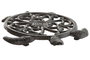 DKD Home Decor Salvamantel de Hierro Colado Tortuga Negro y Marrón