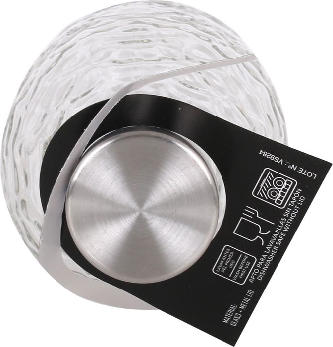 Anna Botella de Vidrio con Tapón de Metal 1 Litro 9.5x26 cm (12 Unidades)