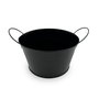Inde Cubo de Metal Negro con Asa Redondo 19.7 cm x 14 cm x 25 cm (18 Unidades)