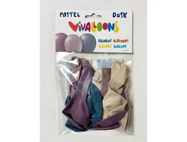 Vivalloons Globo 100% Latex Biodegradable Pastel Dusk Colores Surtidos Bolsa de 12 Unidades