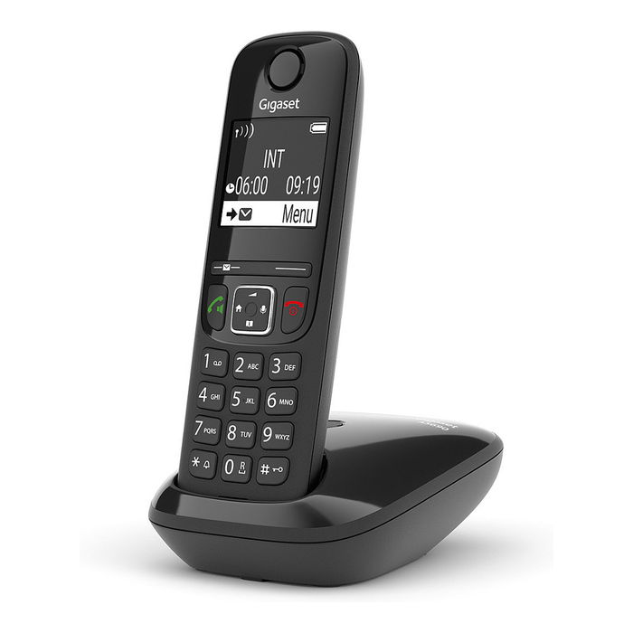 Gigaset AS690 Teléfono Inalámbrico DECT/Analógico, Pantalla 2", Altavoz, 100 Entradas, Negro