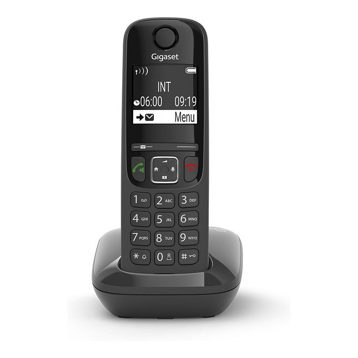 Gigaset AS690 Teléfono Inalámbrico DECT/Analógico, Pantalla 2", Altavoz, 100 Entradas, Negro