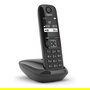 Gigaset AS690 Teléfono Inalámbrico DECT/Analógico, Pantalla 2", Altavoz, 100 Entradas, Negro