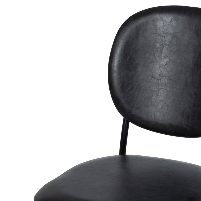 Silla Negro Pu/Metal Salón 48 X 53 X 84 cm (Set de 2) Silla Negro Pu/Metal Salón 48 X 53 X 84 cm (Set de 2)