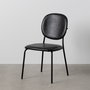 Silla Negro Pu/Metal Salón 48 X 53 X 84 cm (Set de 2)