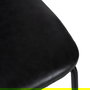 Silla Negro Pu/Metal Salón 48 X 53 X 84 cm (Set de 2)