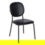 Silla Negro Pu/Metal Salón 48 X 53 X 84 cm (Set de 2)