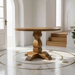 Mesa Comedor Madera de Mango Salón 120 X 120 X 76 cm