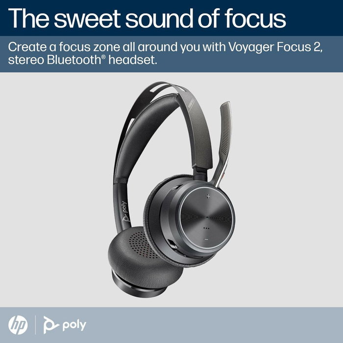 HP Poly Voyager Focus 2-M USB-C-C Negro