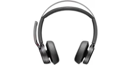 Poly Voyager Focus 2 Auriculares Inalámbricos USB-C, con Adaptador y Base de Carga, Negro
