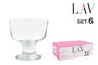 Lav Set 6 Copas Helado Helado Lav 280 cc (4 Cajas)