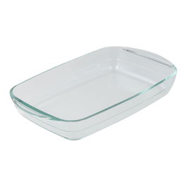 San Ignacio Fuente para Horno Rectangular de Vidrio Borosilicato Experto 2 Litros 32.5 x 20.2 x 5.2 cm Apta para Lavavajillas, Microondas, Horno y Frigorífico