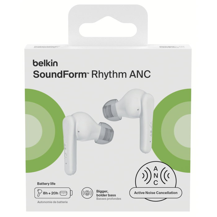 Belkin SoundForm Rhythm ANC Auriculares In-Ear Blanco Belkin SoundForm Rhythm ANC Auriculares In-Ear Blanco