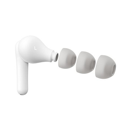 Belkin AUC015hqWH SoundForm Rhythm ANC Auriculares Inalámbricos True Wireless Intraurales con Reducción Activa de Ruido, Blanco - IPX5, 28h batería, USB-C
