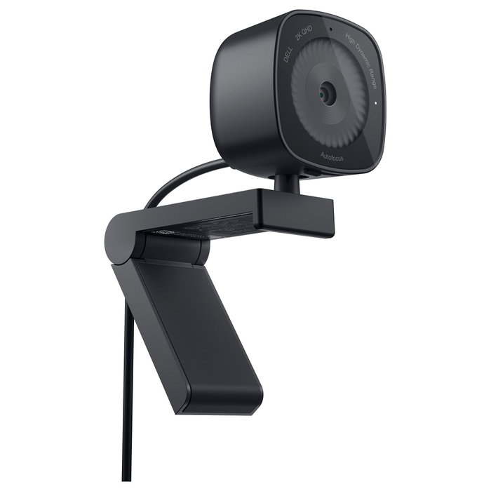 DELL Webcam WB3023 - Cámara Web 2K QHD (2560x1440) 60 fps, Enfoque Automático, Tapa de Privacidad, Micrófono, Negro