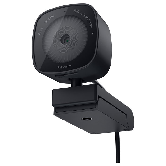 DELL Webcam WB3023 - Cámara Web 2K QHD (2560x1440) 60 fps, Enfoque Automático, Tapa de Privacidad, Micrófono, Negro