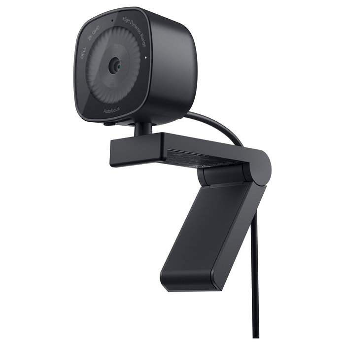 DELL Webcam WB3023 - Cámara Web 2K QHD (2560x1440) 60 fps, Enfoque Automático, Tapa de Privacidad, Micrófono, Negro