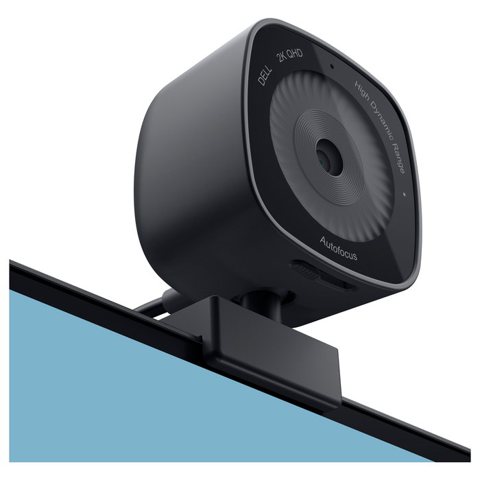 DELL Webcam WB3023 - Cámara Web 2K QHD (2560x1440) 60 fps, Enfoque Automático, Tapa de Privacidad, Micrófono, Negro